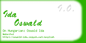 ida oswald business card